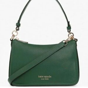KATE SPADE HUDSON SMALL CONVERTIBLE SHOULDER BAG, DARK GREEN COLOR